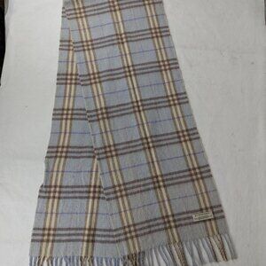 Burberry Nova Check Cashmere Scarf Blue | Unisex | Luxury Winter Style